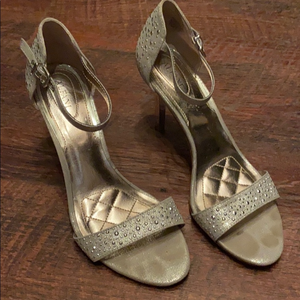 Gently worn silver heels